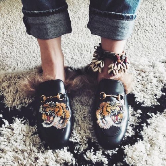Gucci | Shoes | Gucci Black Tiger Slip 